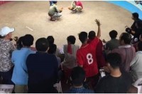 លោក ជាម ច័ន្ទសោភ័ណ្ឌ អភិបាលខេត្តត្បូងឃ្មុំនិងលោក ម៉ុន មាគ៌ា ស្នងការដ្ឋាននគរបាលខេត្តត្បូងឃ្មុំ មិនគូរបណ្តោយអោយម្ចាស់ សង្វៀនបញ្ជល់មាន់ បៀរអាប៉ោង ចាប់ផ្ដើមកក្រើកឡើងវិញហើយ ?