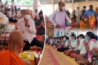 នាយឧត្តមសេនីយ៍ សៅ សុខា មេបញ្ជាការកងរាជអាវុធហត្ថលេីផ្ទៃប្រទេស បានអញ្ជើញចូលរួមឆ្លងបុណ្យភ្ជុំបិណ្ឌចំនួន ៣ វត្ត ក្នុងខេត្តស្វាយរៀង
