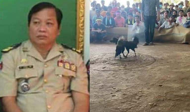 លោក ណាក់ ជាម្ចាស់ សង្វៀនប្រជល់មាន់ ដុះស្លែ  កំពុងបេីកលេងរាល់ថ្ងៃ នៅក្នុង ឃុំអំពិលតាពក  មិនគូរ លោកលឿង រដ្ឋា អអធិការស្រុកអូររាំងឪ មេីលរំលងនោះទេ .?