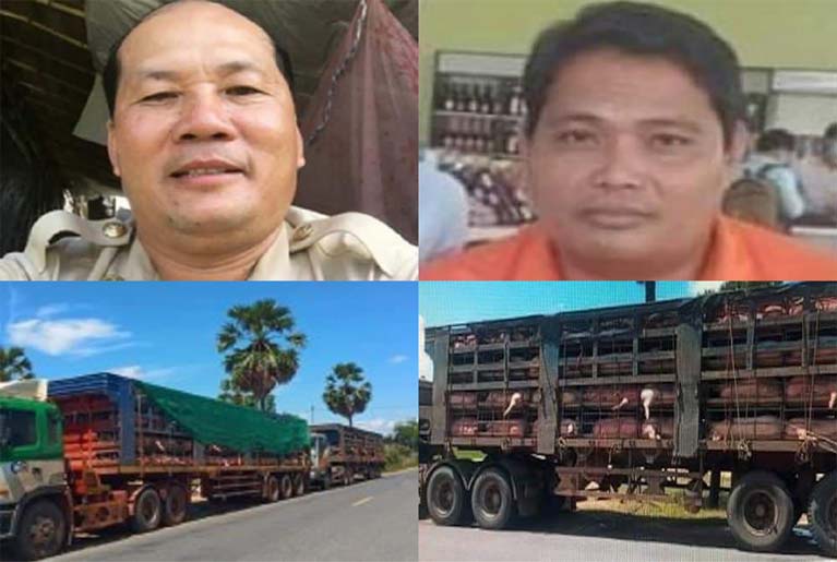 ឈ្មោះ គង់ ច​ន្នី ហៅ​ចាន់ ជា​មេ​ឈ្មួញ​ជើ​ង​ខ្លាំង ដឹក​ជញ្ជូន​ជ្រូក​លក់​ចែកចាយ​ពេញ​ស្រុក​សំរោង​មានការ​បើកដៃ​ពី​សំណាក់​លោក ថៃ លី មេ​ពេទ្យសត្វ​ខេត្តតាកែវ និង​លោក ញឹប ស្រ៊ន ប្រធាន​មន្ទីរ​កសិកម្ម​ខេត្តតាកែវ ?