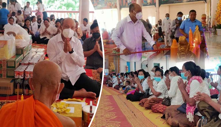 នាយ​ឧត្តមសេនីយ៍ សៅ សុខា មេបញ្ជាការ​កងរាជអាវុធហត្ថ​លេ​ី​ផ្ទៃ​ប្រទេស បាន​អញ្ជើញ​ចូលរួម​ឆ្លងបុណ្យ​ភ្ជុំបិណ្ឌ​ចំនួន ៣ វត្ត ក្នុង​ខេត្ត​ស្វាយរៀង