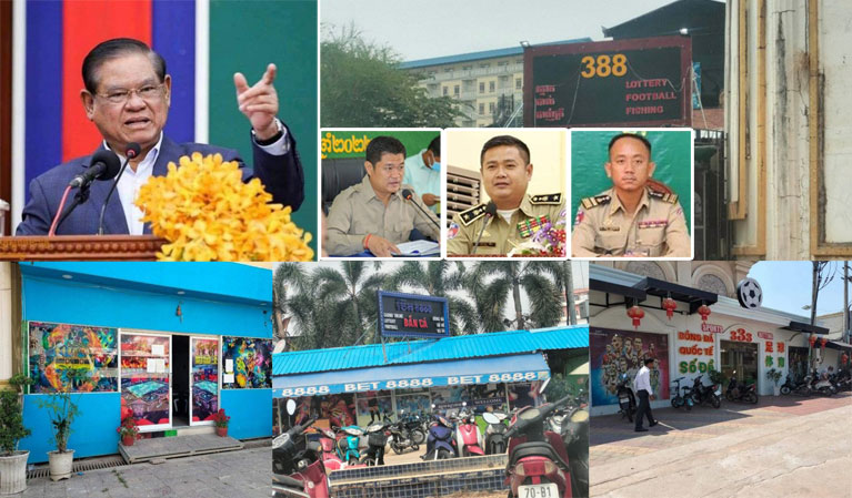 តួហ្គេមបាញ់ត្រីដុះស្លែ មានយីហោ ប៊ែត 8888 និងយីហោ 388 កំពុងបើកភ្នាល់ចាក់លុយលេងស៊ីសងខុសច្បាប់ យ៉ាងគំហករាល់ថ្ងៃជាច្រើនទីតាំង នៅកណ្តាលក្រុងបាវិត រីឯសមត្ថកិច្ចពាក់ព័ន្ធ  រក្សាភាពស្ងៀមស្ងាត់ !